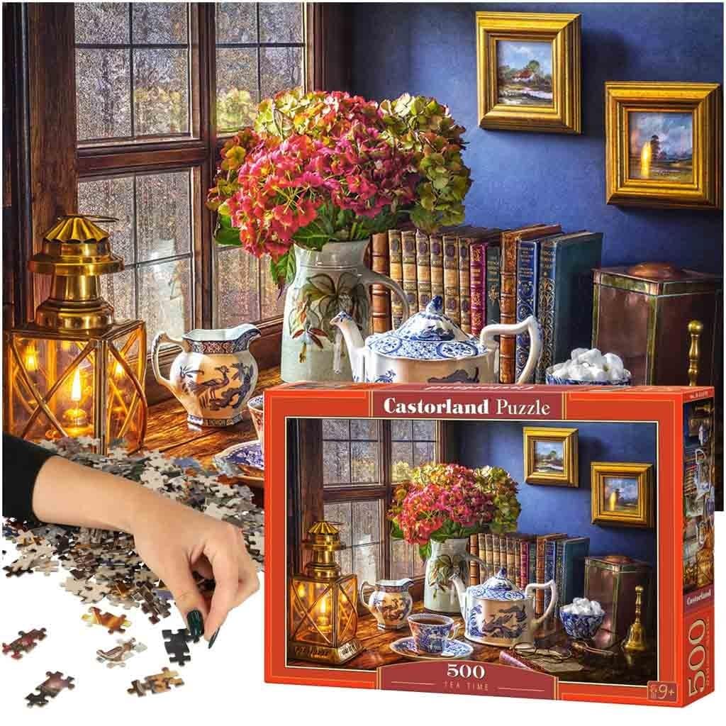 Amazon.com: Castorland 500 Piece Jigsaw Puzzle, Tea Time, Classic
